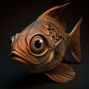 3D model Acanthophthalmus kula fish (STL)